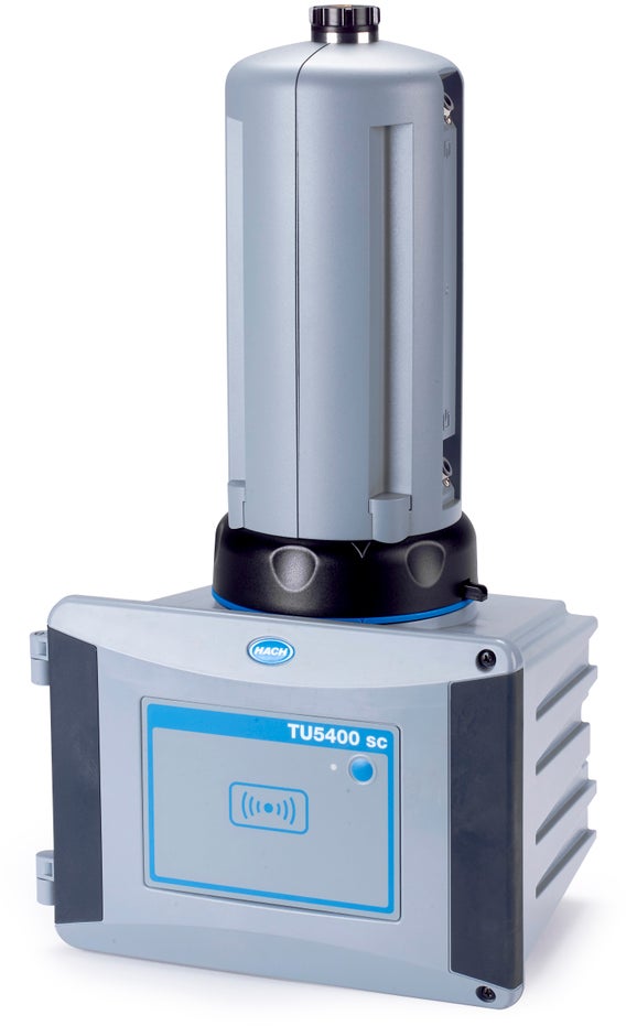 Turbidímetro láser de rango bajo y de alta precisión TU5400sc con sensor de caudal, limpieza automática y System Check, versión EPA