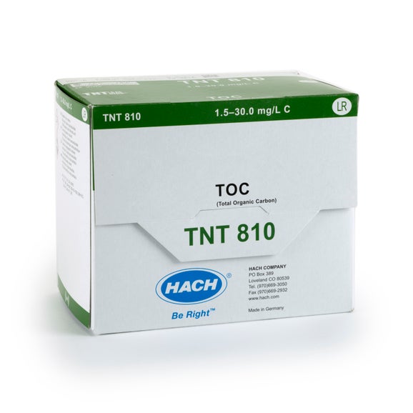 Pruebas en cubeta TNTplus para TOC, LR (1,5 - 30,0 mg/L C), 25 pruebas